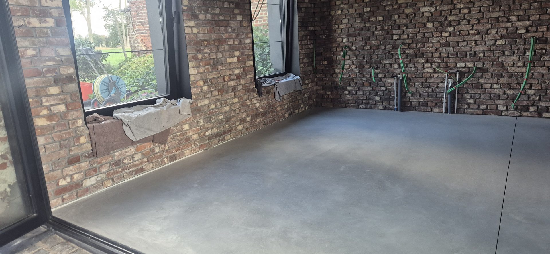 Afgewerkte betonvloer in Glabbeek