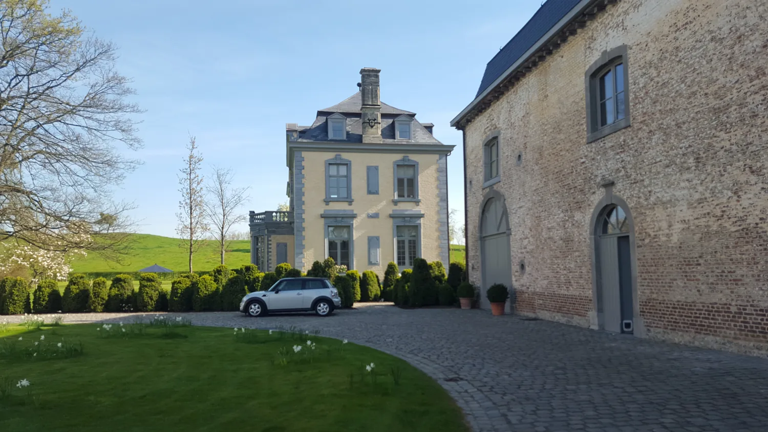 Kasteelhoeve in Orsmaal waar Glansbeton de vloer uitvoerde